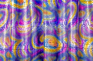 Reflective Snake Print Hologram (Gold/Purple/Multi)