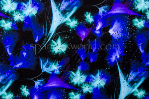 Abstract Print spandex (Black/Blue/Multi)