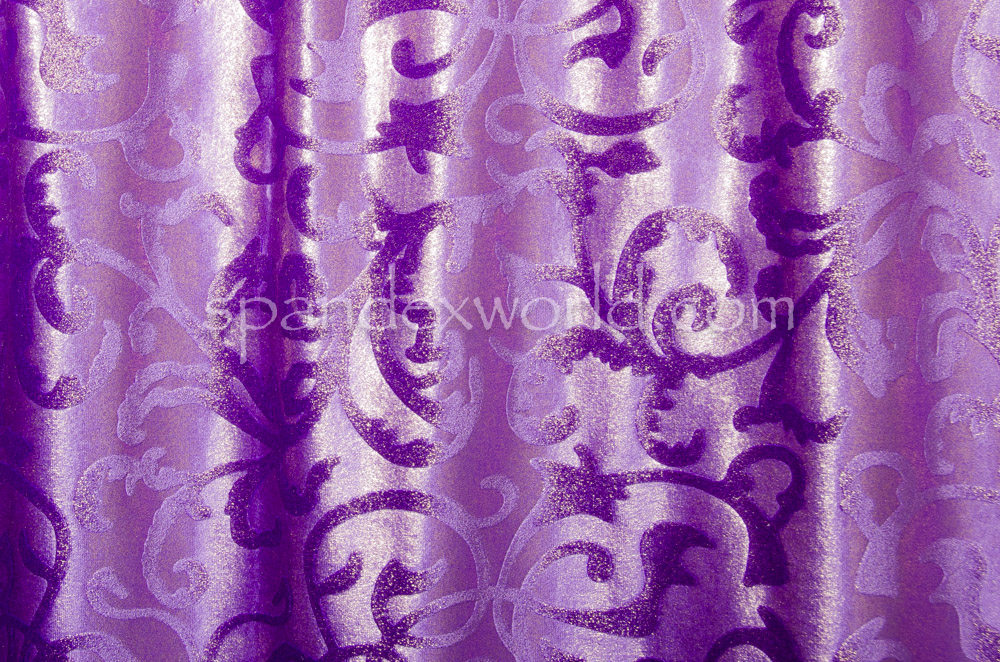 Royal Damask Crushed Velvet Purple Plumbrella Gold Wrapping Paper