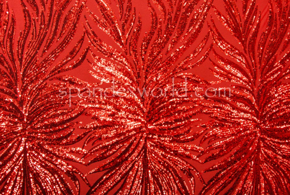 Stretch Sequins (Red/Red)