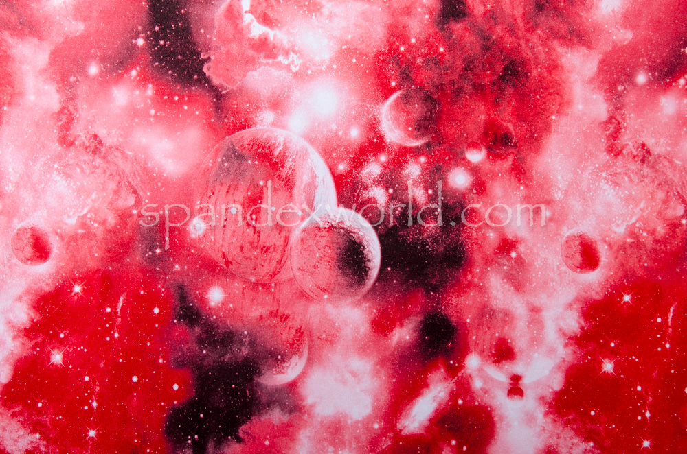 Printed Spandex (Red/Black Galaxy combo)