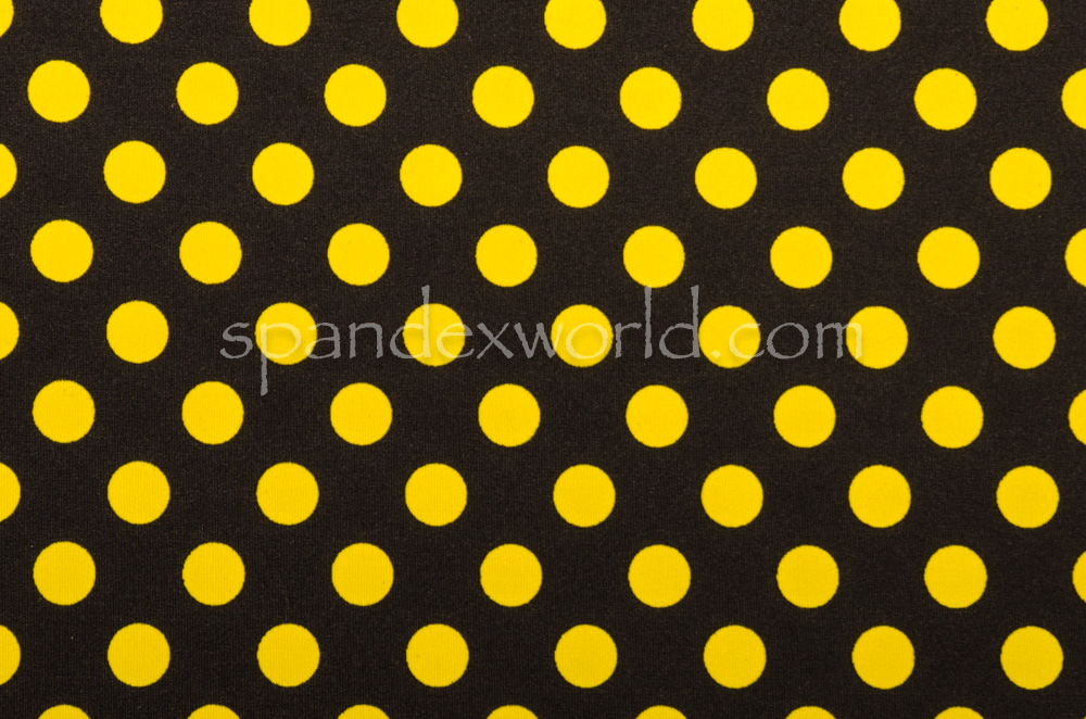 Printed Polka Dots (Black/Yellow)