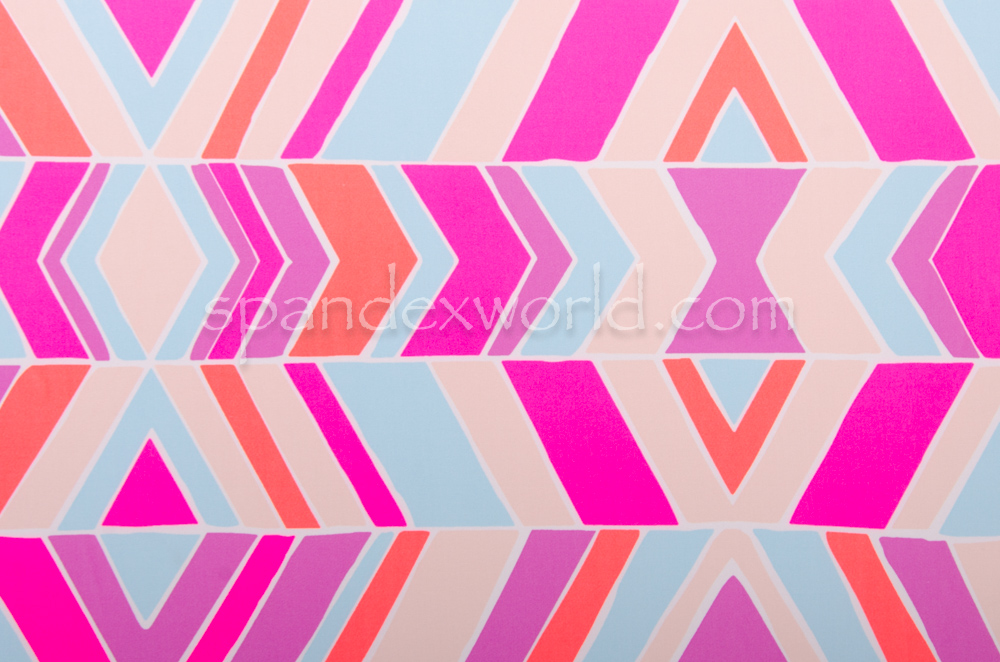 Abstract Print  Spandex (Pink/Fuchsia/Multi)