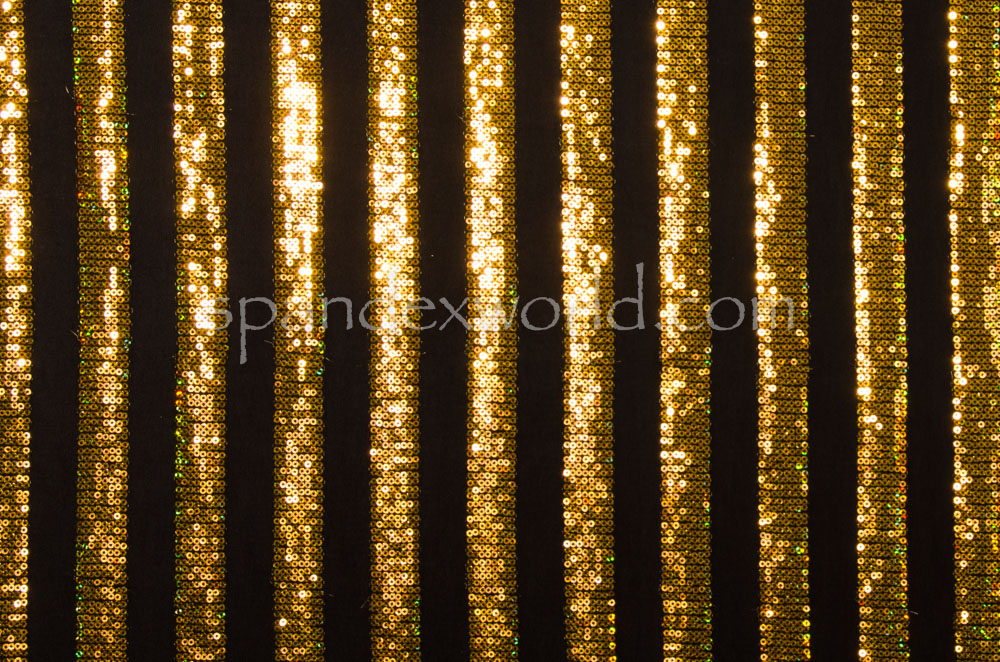 Stretch Sequins (Black/ Gold)