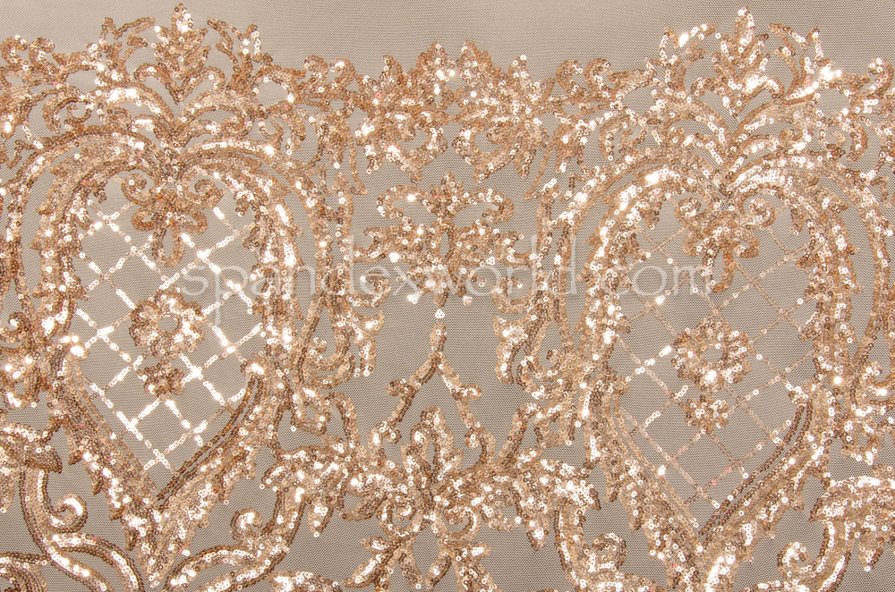 Stretch Sequins (Nude/Gold)