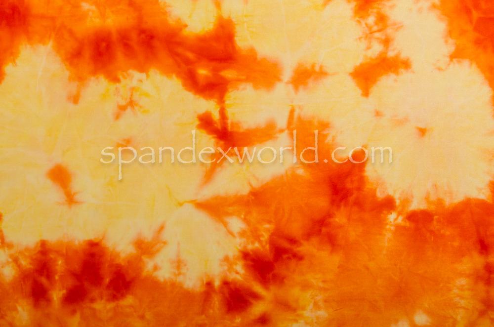 Tie dye spandex (Orange/Yellow)