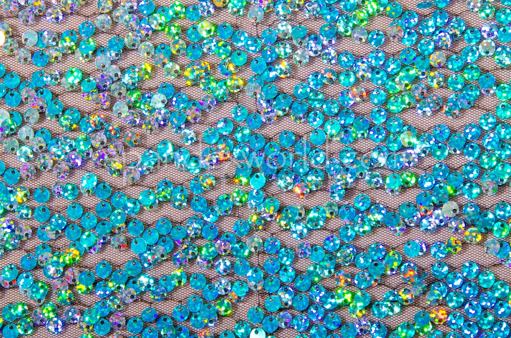 Non Stretch Sequins (Black/Blue/Silver Holo)