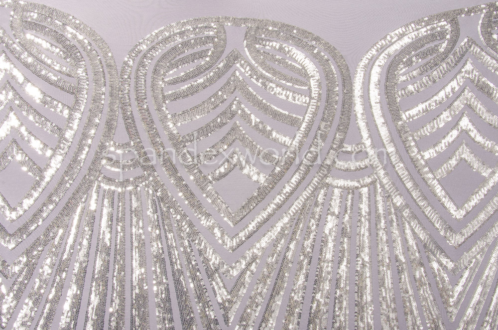 Stretch Sequins (White/Silver)