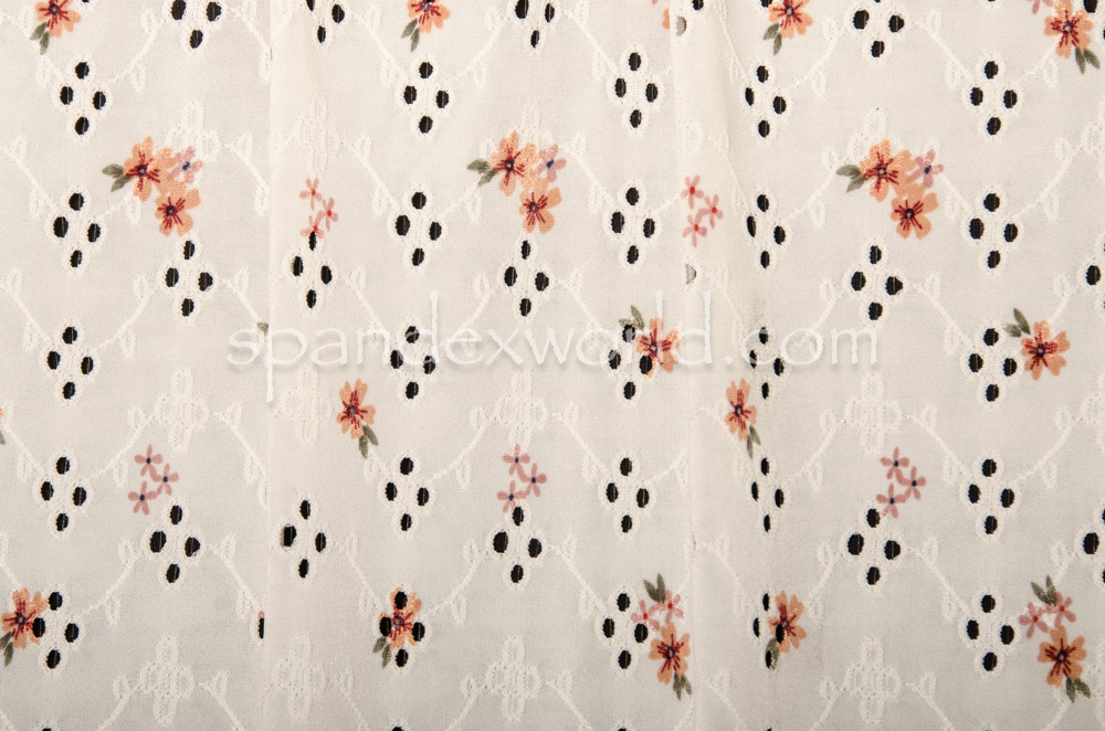 Novelty Spandex (Ivory/Rose)