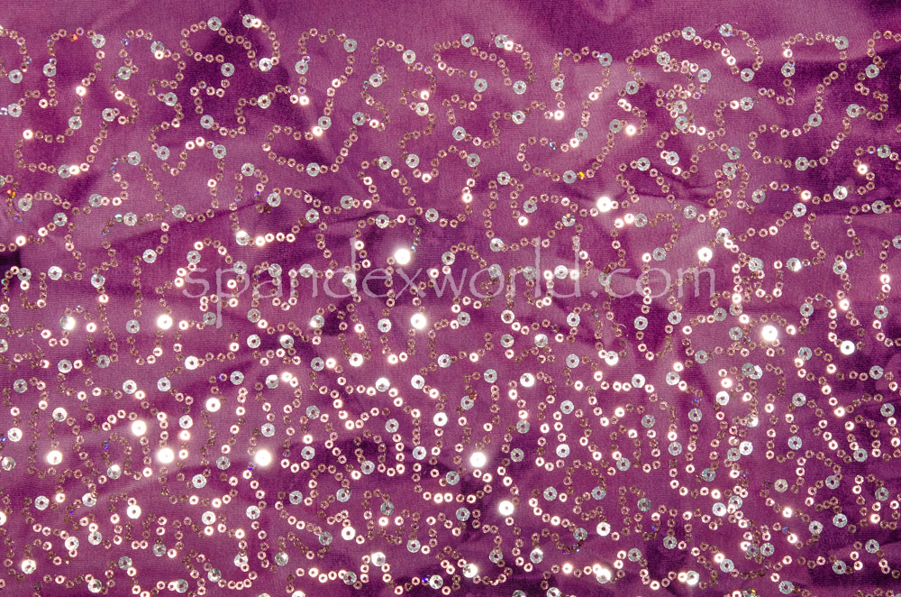 Stretch Sequins (Purple/Silver Holographic)
