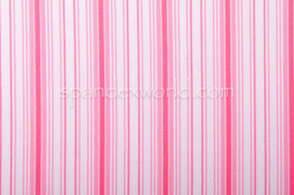 Printed Stripes (White/Pink)
