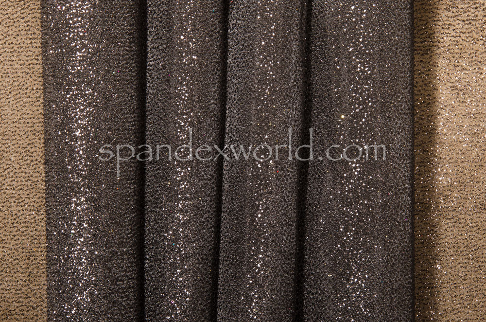Organza Sheer Glitter/Pattern (Black)