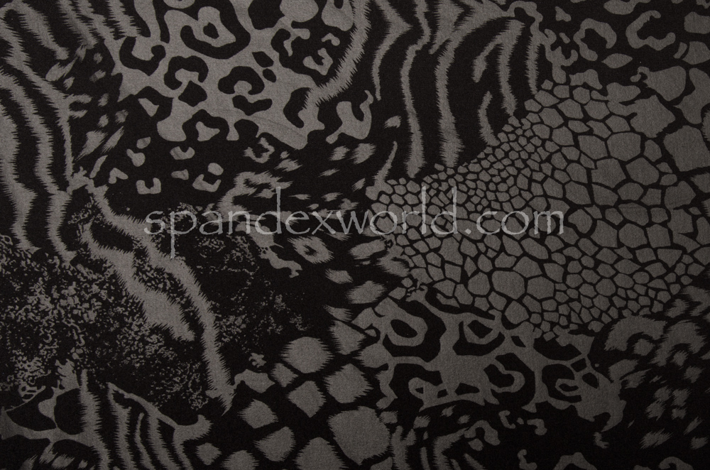  Circular Knit Cheetah Print foil (Black/Matte Black)