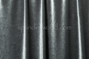 2 way Stretch Solid Velvet (Charcoal)