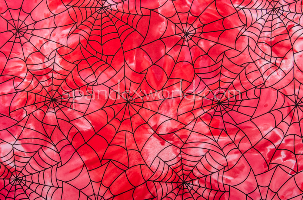 Tie dye Spider Prints  (White/Red/Multi)