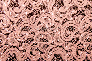 Stretch Sequins Lace (Spy Blush)