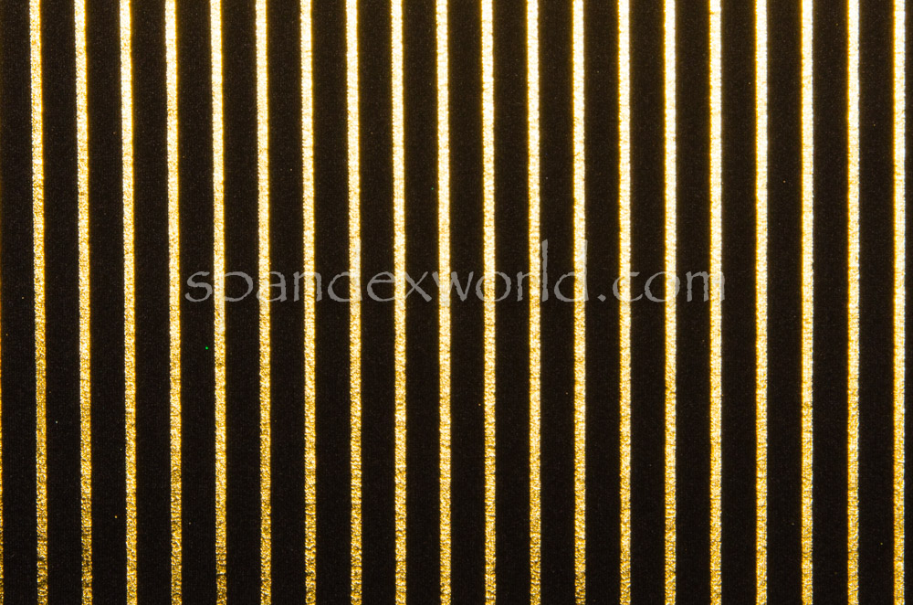 Metallic Pin Stripes  (Black/Gold)