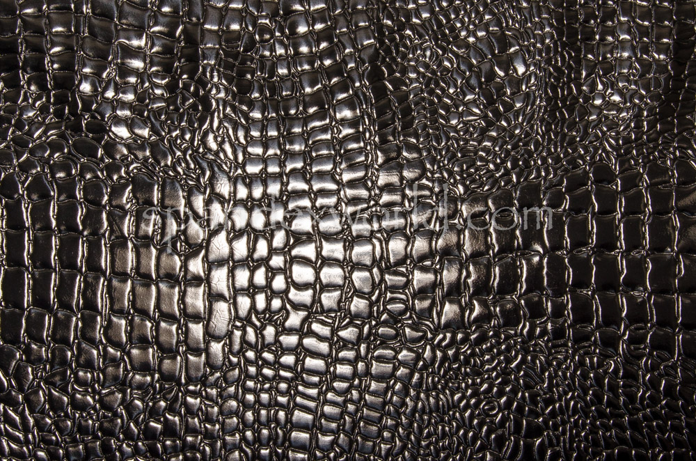 Crocodile pattern faux Leather (Black)