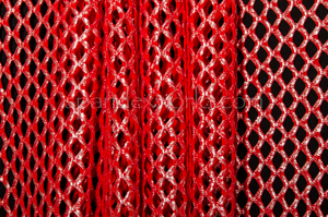 Metalic Cabaret Net - (Red/Silver)