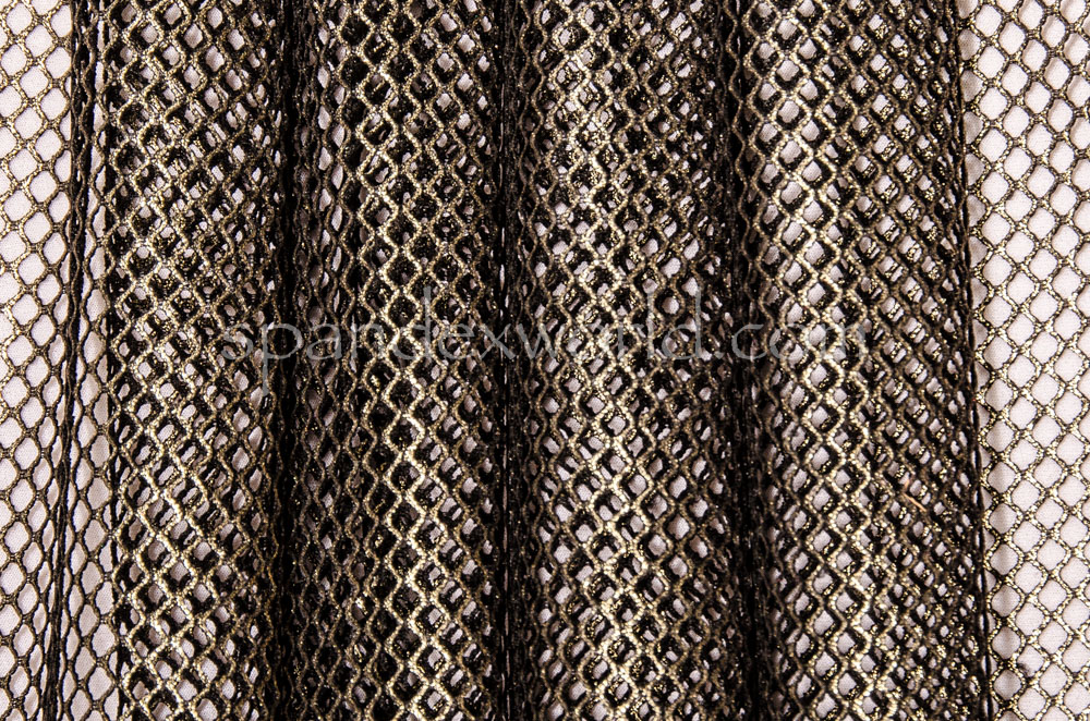 Metallic Fishnet (Black/Gold)