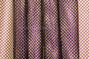 Metallic Fishnet (Black/Purple)