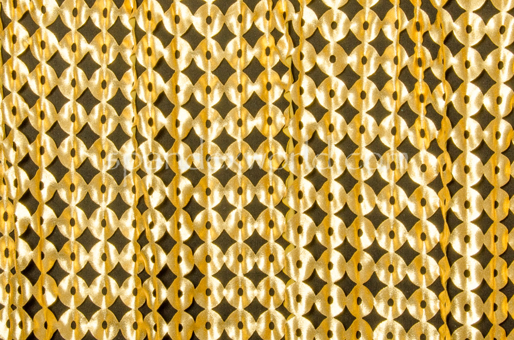 Metallic Pattern Spandex (Gold)