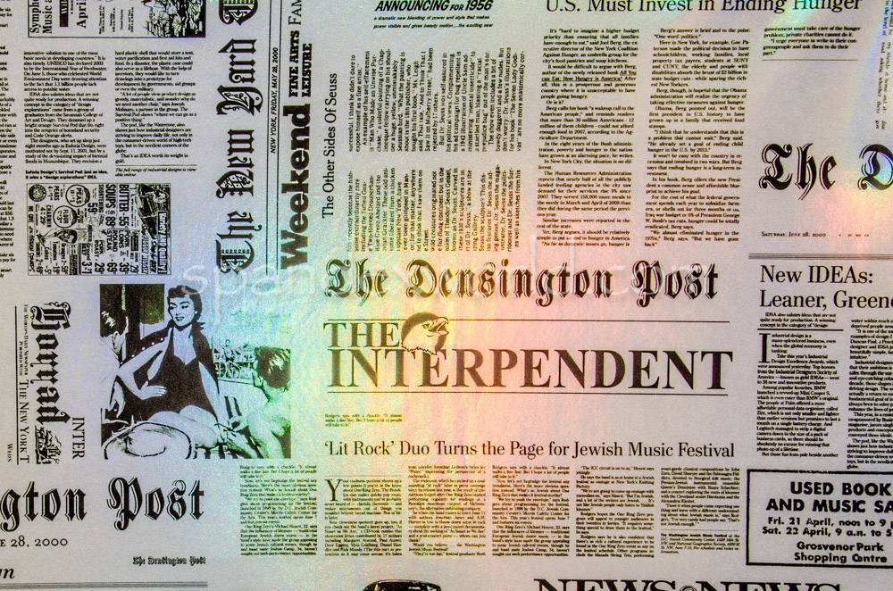 Pattern Abstract Hologram (News paper pattern))