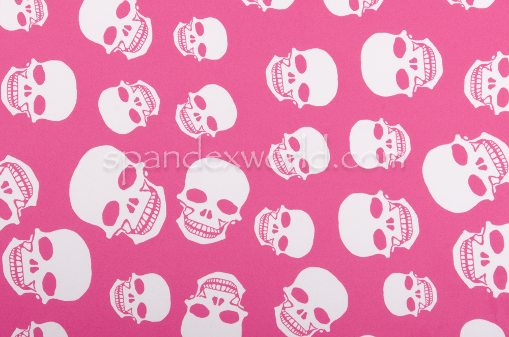 Skull Print (White/Pink)