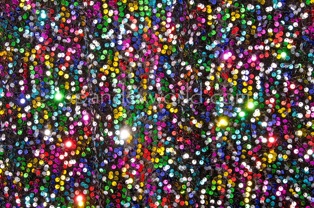 Stretch Sequins Velvet (Black/Multi)