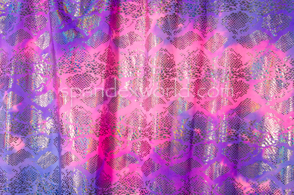 Snake Pattern  Hologram (Hot Pink/Purple)