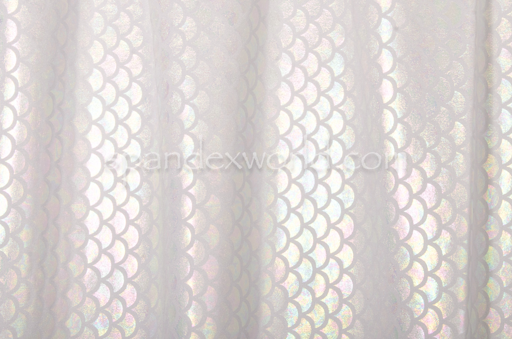 Fish scale Hologram (White/Rainbow Clear Holo)