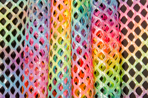 Metalic tie dye Cabaret Net (Pink/Lime/Multi/Silver)