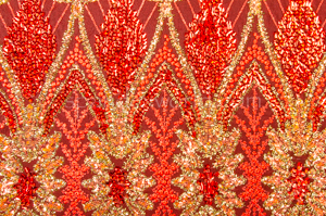 Non-Stretch Sequins(Red/Gold/Red Pearl)