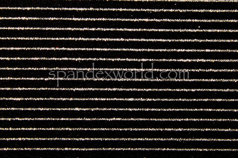 Glitter Pin Stripes-Lengthwise-  (Black/Silver)