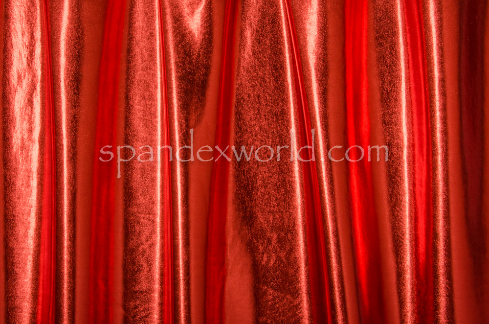 2 Way stretch Metallic foil -shiny (Black/Red)