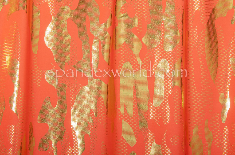 Camouflage  Hologram (Neon coral/Gold)