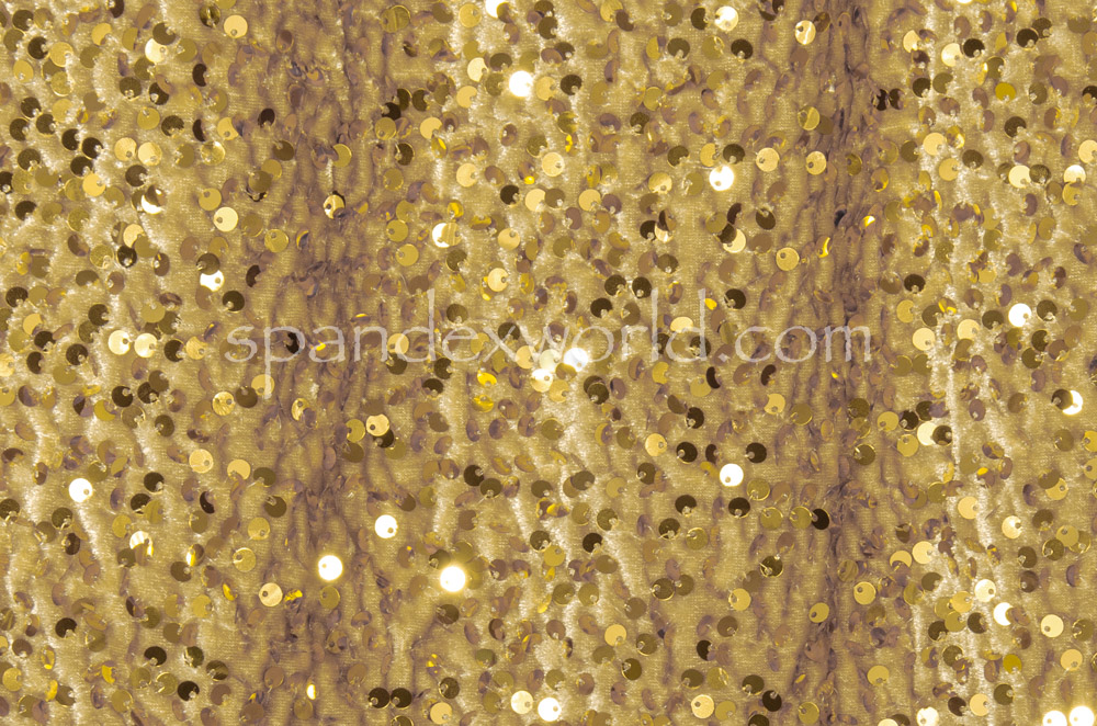 Stretch Sequins Velvet (Gold/Gold)