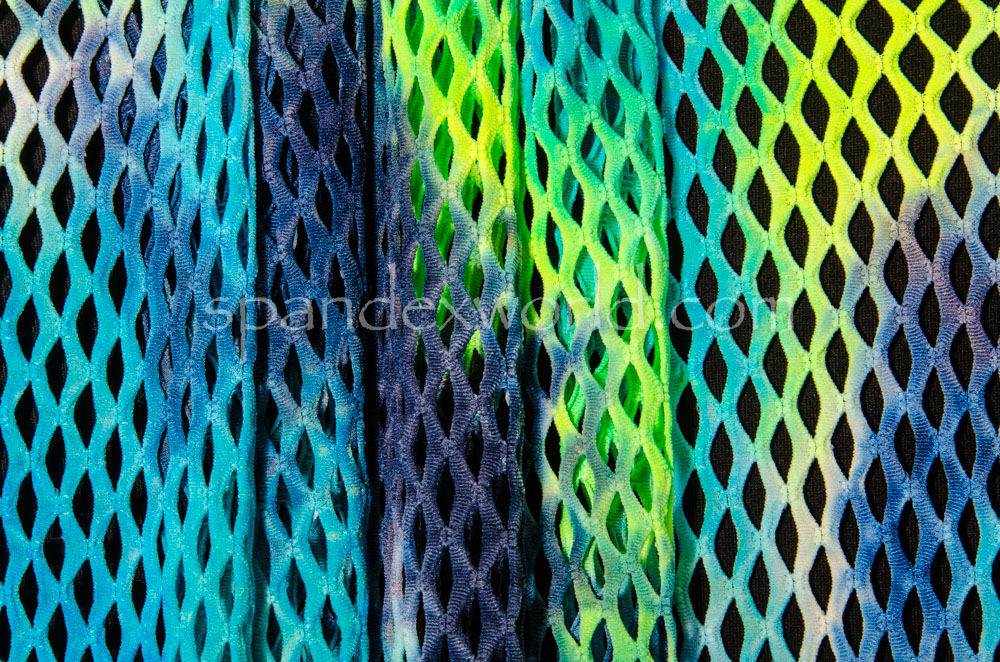 Tie dye Cabaret net (Lime/Navy/Blue/Multi))
