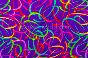 Abstract Prints  Spandex (Purple/Green/Multi)