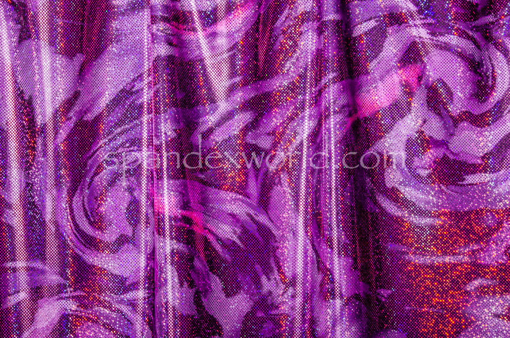 Pattern/Abstract Print Hologram (Purple/Black/Multi)