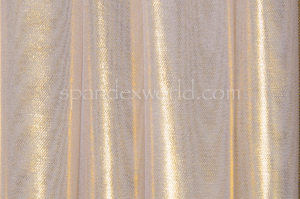 Metallic Micro Mesh (White/Gold)