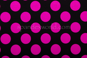 Printed Polka Dots ( Black/Fuchsia)