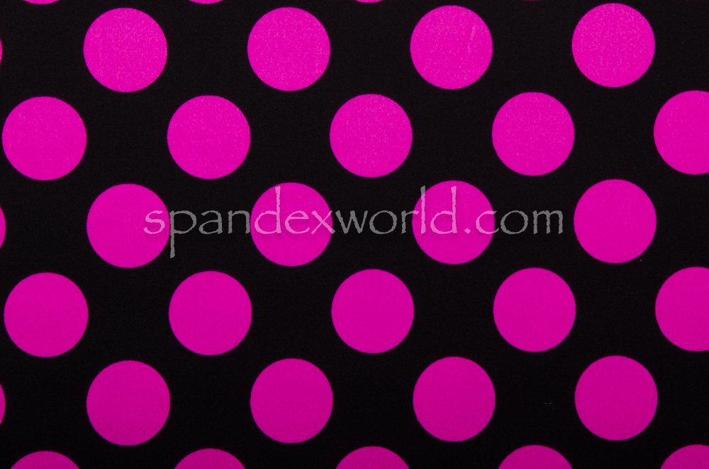 Printed Polka Dots ( Black/Fuchsia)