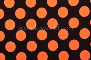 Printed Polka Dots ( Black/Neon Orange)