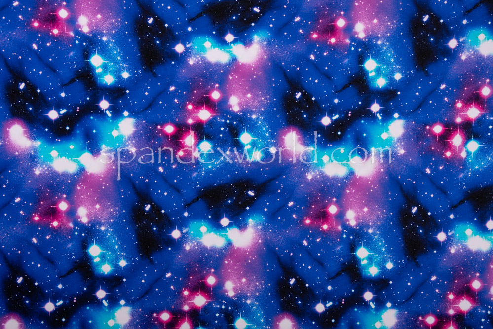 Printed Spandex (Blue/Purple/Multi)