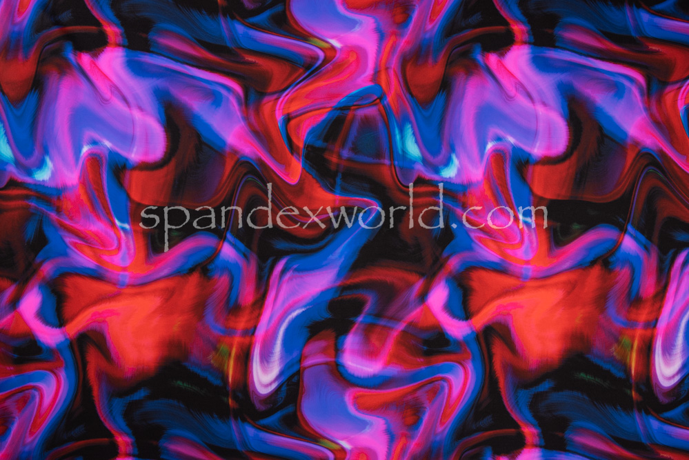 Abstract Prints Spandex (Purple/Multi)