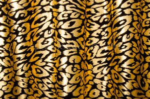 Circular Knit Cheetah Print Foil (Black/Gold)
