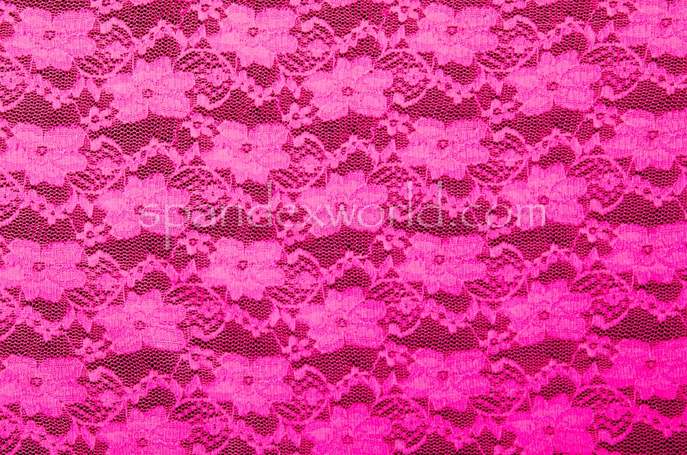 Stretch Lace (Neon Pink)