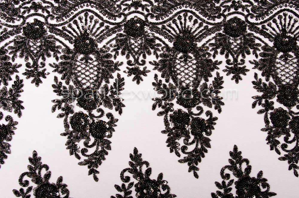 Non-Stretch embroidery Sequins (BIack)