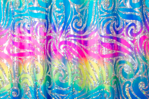 Metallic Reef Hologram Spandex Fabric